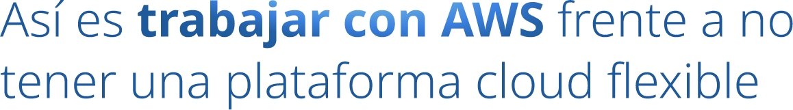 Así es trabajar con AWS frente a no tener una plataforma cloud flexible